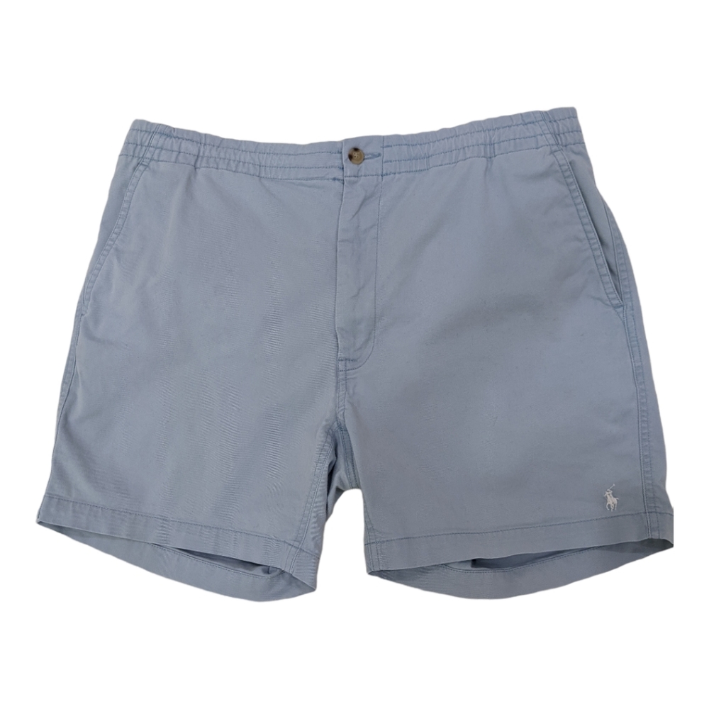 Ralph Lauren Polo Classic Fit Powder Blue Shorts Zipper Button Fly 4 Pockets